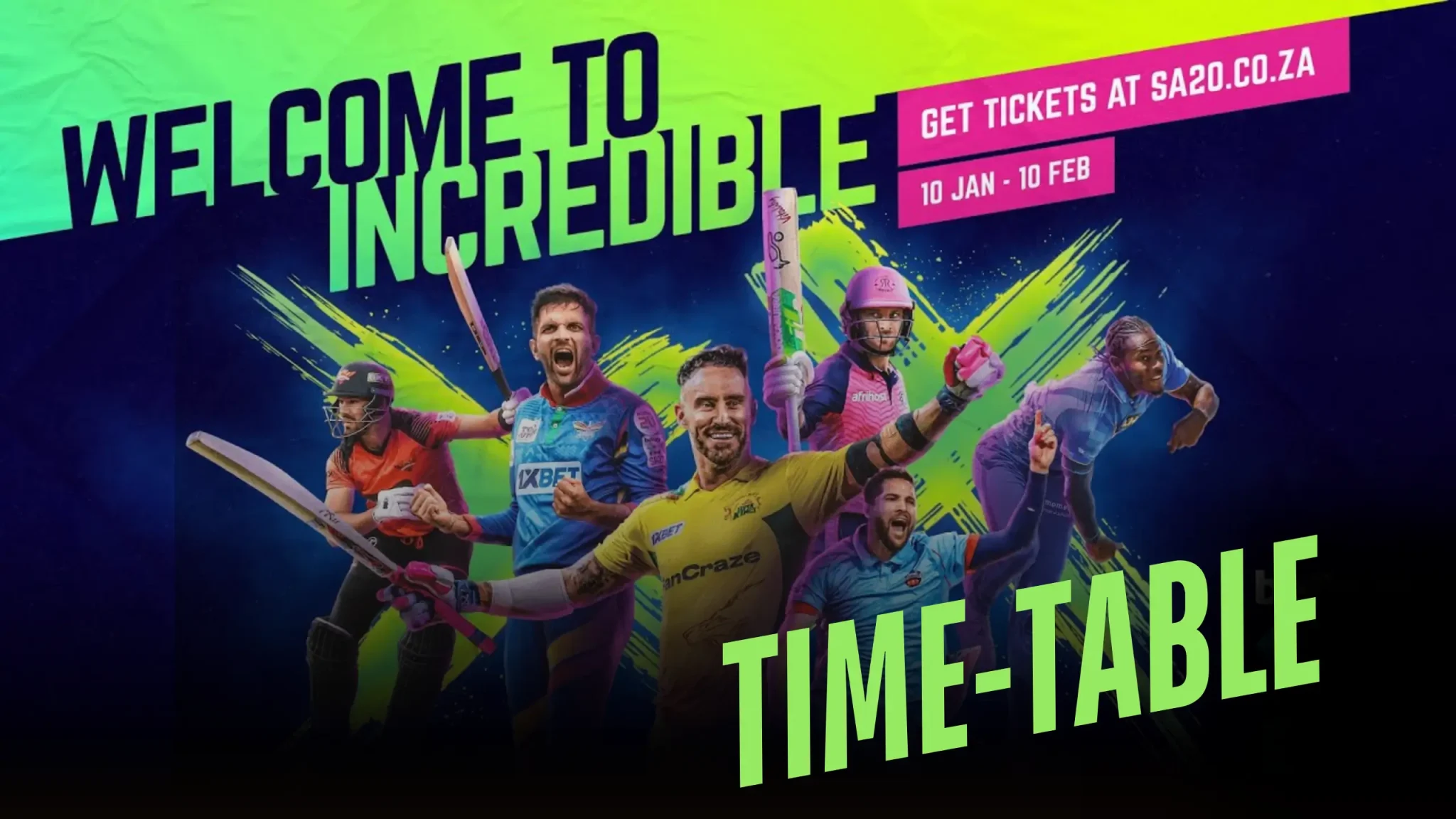 SA20 2025 Schedule: Time Table (Date, Day, Time, Fixtures, venue)