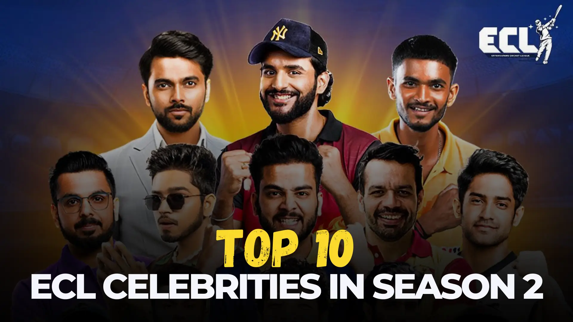 Entertainers Cricket League—ECL 2025: Top 10 popular Celebrities in Season 2