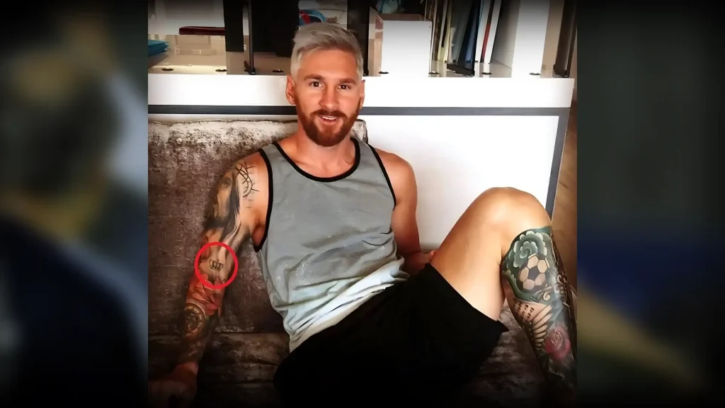 King’s Crown is one of the tattoos on Lionel Messi’s Body