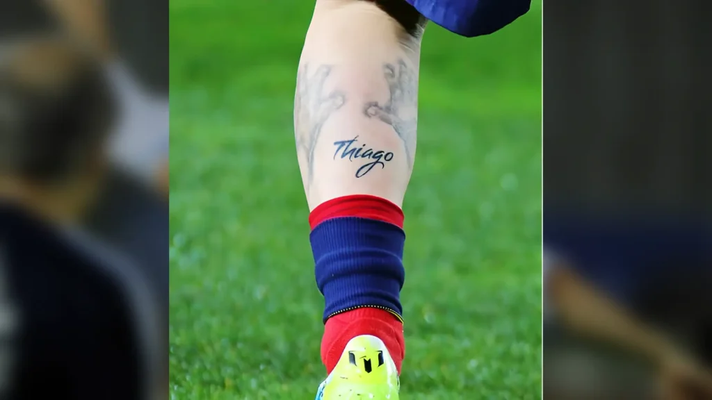 Thaigo and his Handprints is one of the tattoos on Lionel Messi’s Body