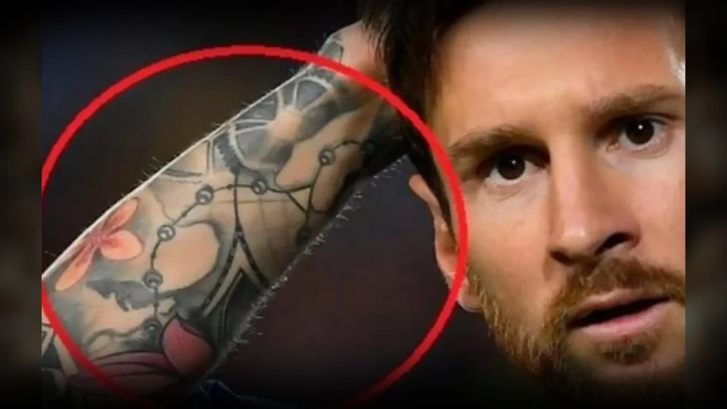 Rosary Tattoo is one of the tattoos on Lionel Messi’s Body